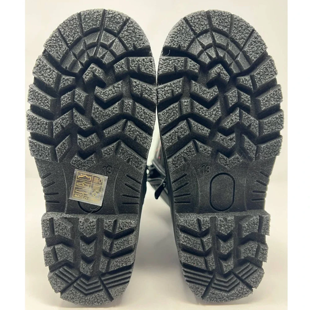 Dream Pairs Kamick‎ Boys Black Red Spider Web Boots Fur Inside Size 13